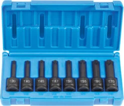 Grey Pneumatic 1300T 1/2" Impact Torx Driver Set