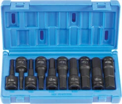 Grey Pneumatic 1498MH 1/2" Impact Hex Driver Set