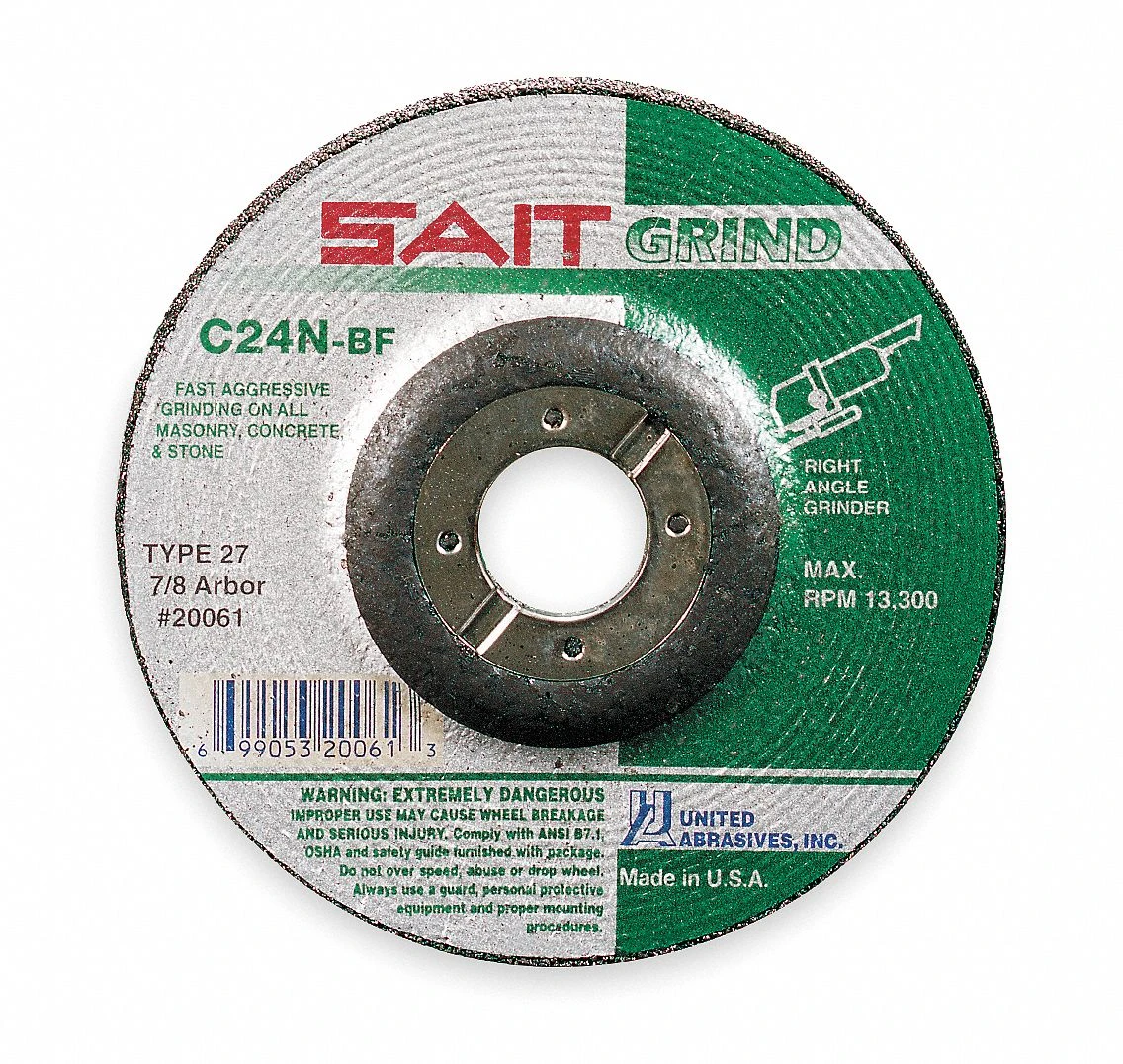 United Abrasives - Sait 20061 4-1/2" X 1/4" Concrete Grinding Wheel 3 United Abrasives - Sait 20061 4-1/2" X 1/4" Concrete Grinding Wheel