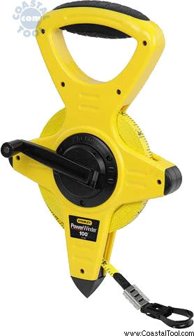 Stanley 34-760 100' PowerWinder Fiberglass Long Tape 3 Stanley 34-760 100' PowerWinder Fiberglass Long Tape
