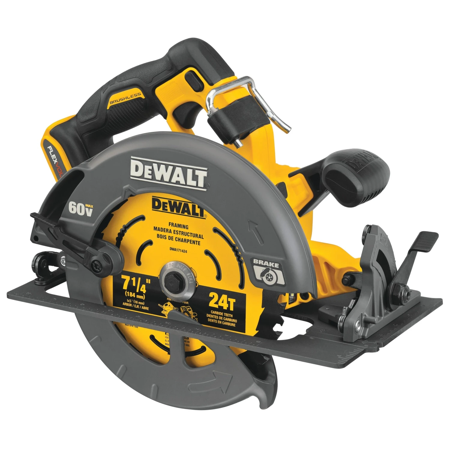 DeWalt DCS578B Flexvolt 60V MAX Brushless 7-1/4"Cordless Circular Saw With Brake (Tool Only) 3 DeWalt DCS578B Flexvolt 60V MAX Brushless 7-1/4"Cordless Circular Saw With Brake (Tool Only)