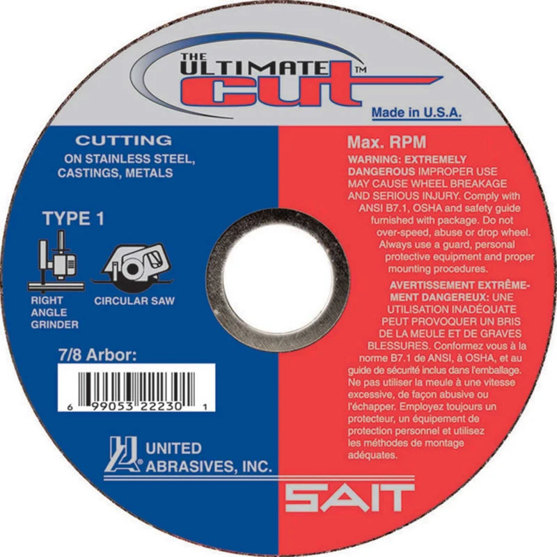 United Abrasives - Sait 22230 4-1/2" X 0.045" Ultimate Cut Cutting Wheel 3 United Abrasives - Sait 22230 4-1/2" X 0.045" Ultimate Cut Cutting Wheel