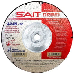 United Abrasives - Sait 20085 7" X 1/4" Quick Action Grinding Wheel