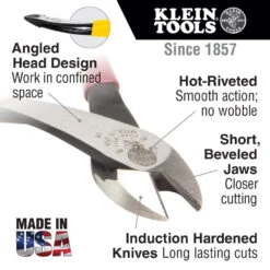 Klein D248-8 8" Angled Head, Short Jaw Diagonal Cutting Pliers -Best Tool Shop image 029e3dce 2ca3 4272 83b2 602465716334