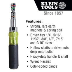 Klein 32807MAG 7-in-1 Magnetic Multi-Bit Screwdriver / Nut Driver 11 Klein 32807MAG 7-in-1 Magnetic Multi-Bit Screwdriver / Nut Driver -Best Tool Shop image 60f38709 6975 4d8c 9609 f658d8d2f21f