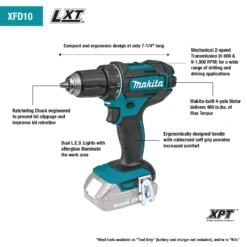 Makita XFD10SY 18V Compact 1/2" Drill-Driver Kit -Best Tool Shop image b7c480e6 2436 424d ad6e 9f5fe308de99