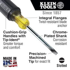 Klein Cabinet Tip Slotted Screwdrivers -Best Tool Shop image c420b969 006e 4bef 9351 0178eb04de2c