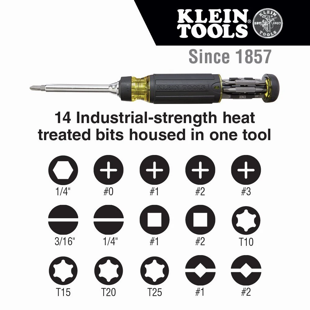 Klein 32305 15-in-1 Multi-Bit Ratcheting Screwdriver 5 Klein 32305 15-in-1 Multi-Bit Ratcheting Screwdriver - Image 3